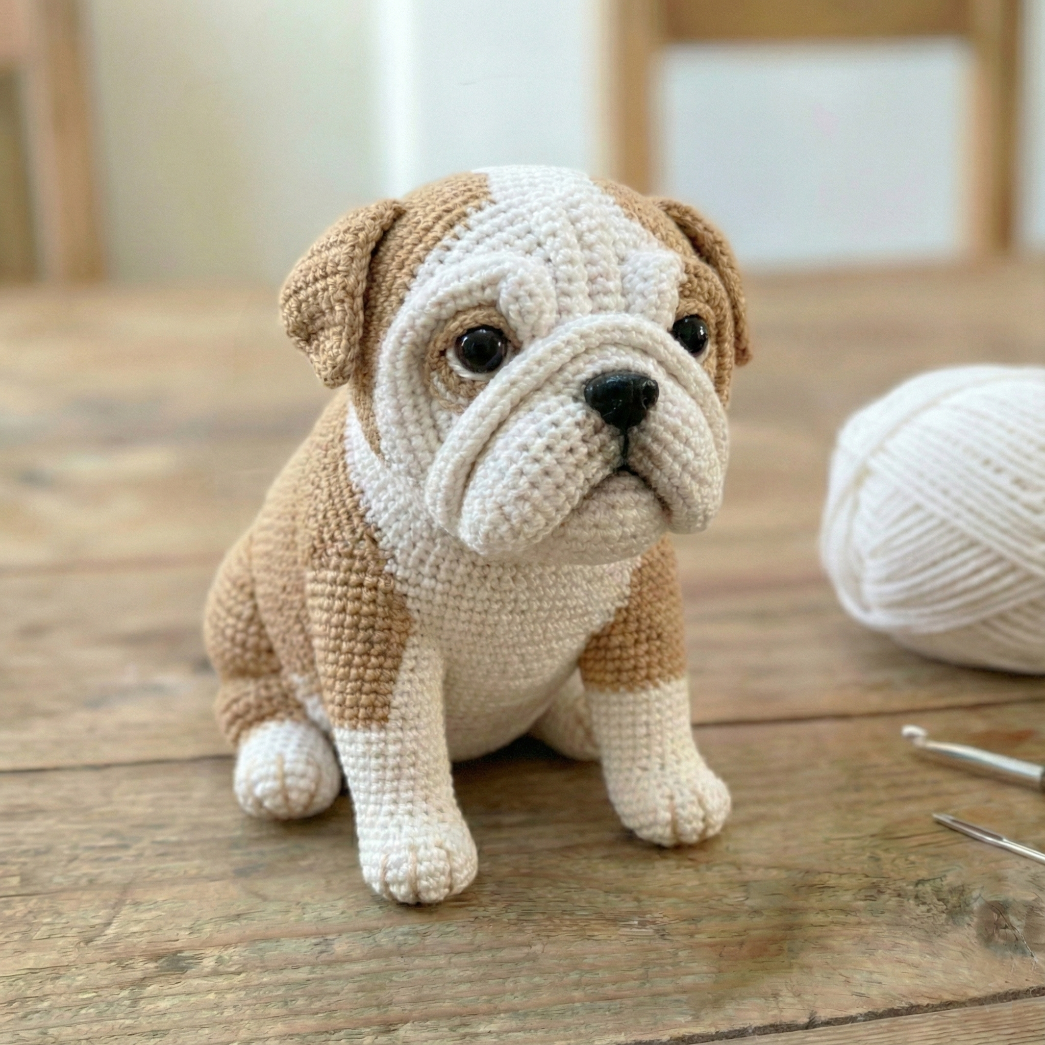 Bulldog Puppy Crochet Pattern Amigurumi ( PDF )