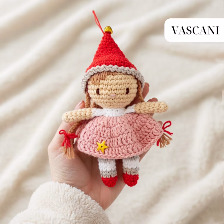 Christmas Gingerbread Girl Crochet Pattern Amigurumi ( PDF )