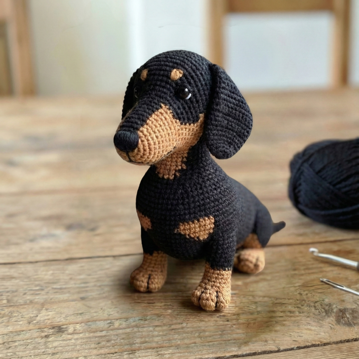Dachshund Puppy Crochet Pattern Amigurumi (PDF)