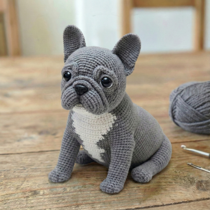 French Bulldog Crochet Pattern Amigurumi ( PDF )
