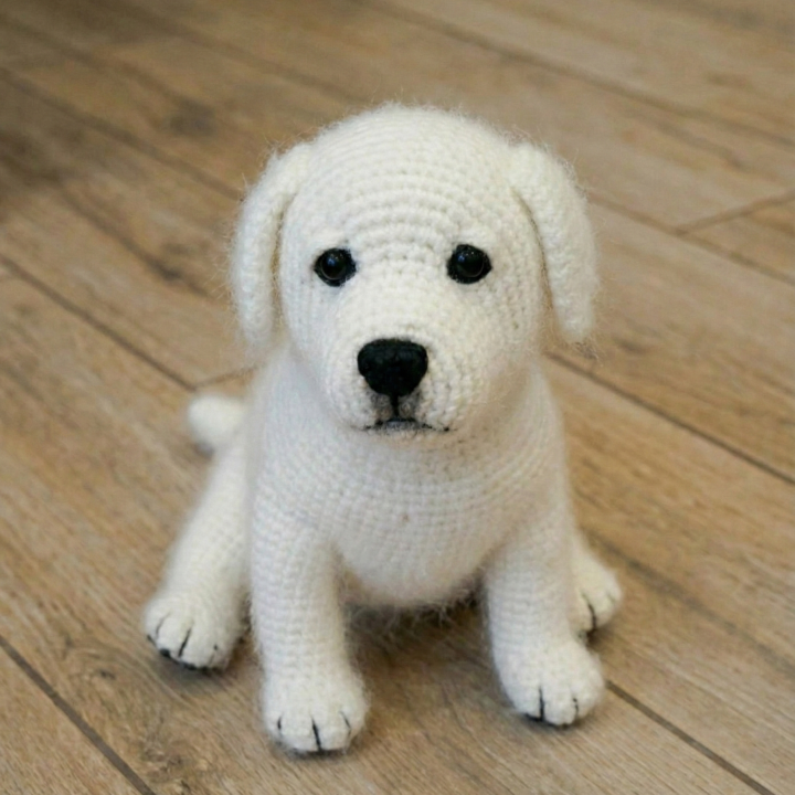 Realistic Labrador Amigurumi Crochet Pattern PDF, White Labrador Puppy Pattern