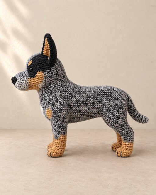Australian Cattle Dog Crochet Pattern PDF, Blue Heeler Amigurumi Dog Pattern, Realistic Crochet Puppy Digital Download - Image 2