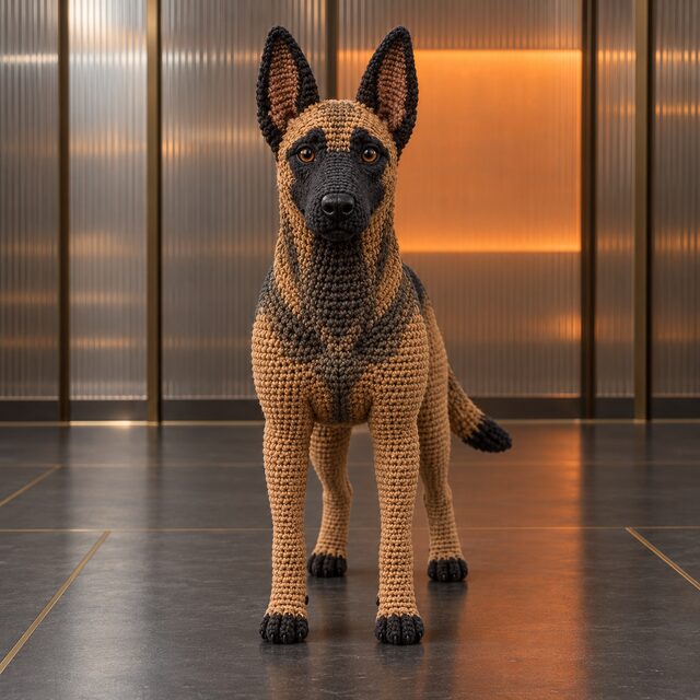 Belgian Malinois Crochet Pattern - Belgian Shepherd Dog Amigurumi PDF