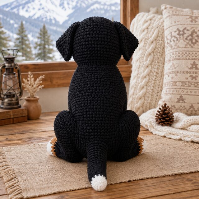 Bernese Mountain Dog Crochet Pattern PDF, Bernese Amigurumi Dog, Tricolor Dog Crochet Tutorial, Digital Download - Image 3