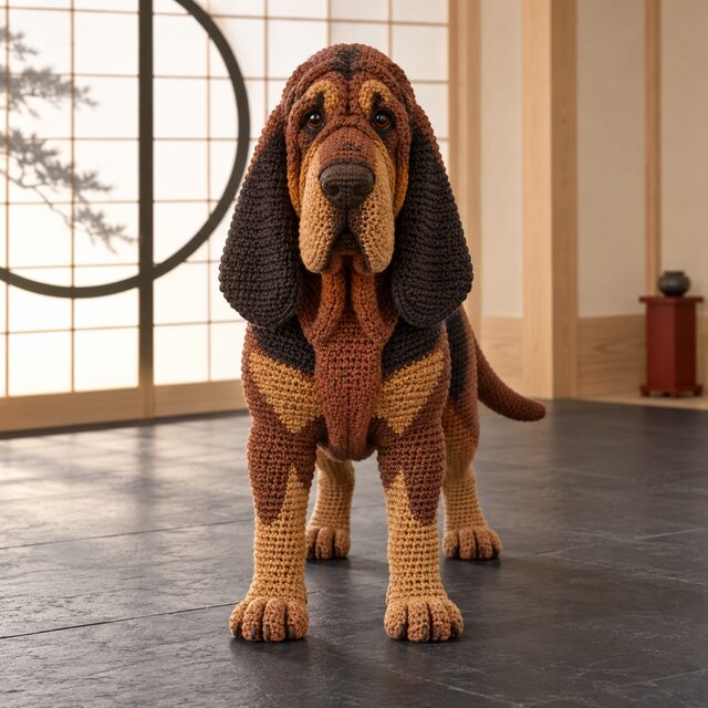 Bloodhound Crochet Pattern - Wrinkled Hound Amigurumi PDF