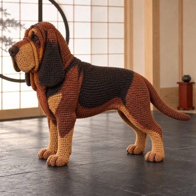 Bloodhound Crochet Pattern - Wrinkled Hound Amigurumi PDF - Image 2