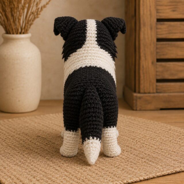 Border Collie Crochet Pattern PDF, Realistic Black White Collie Amigurumi, Detailed Dog Tutorial, Digital Download - Image 3