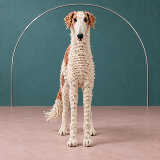 Borzoi Crochet Pattern - Feathered Sighthound Amigurumi PDF