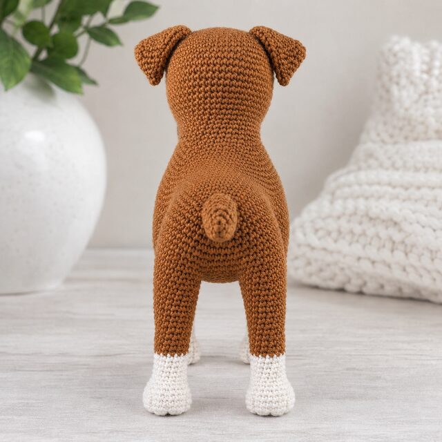 Boxer Dog Crochet Pattern PDF, Realistic Boxer Amigurumi, Detailed Brown Black White Tutorial, Digital Download - Image 3