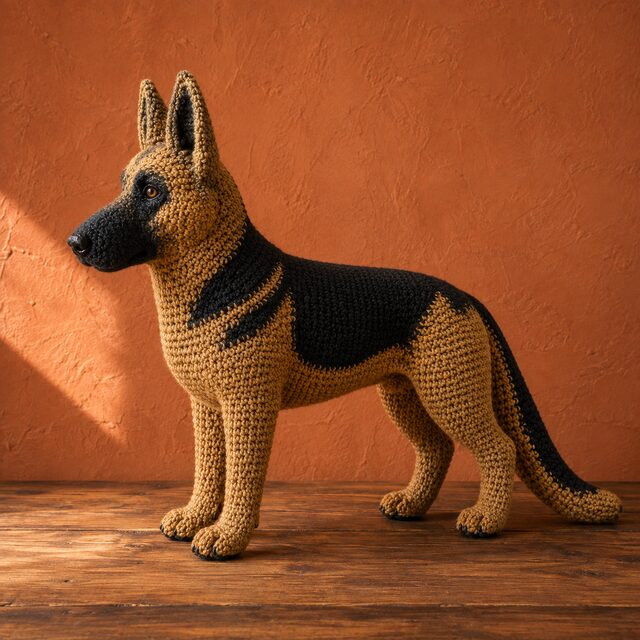 German Shepherd Crochet Pattern PDF, Realistic Shepherd Amigurumi Dog Pattern, Standing Dog Crochet Tutorial, Digital Download - Image 2