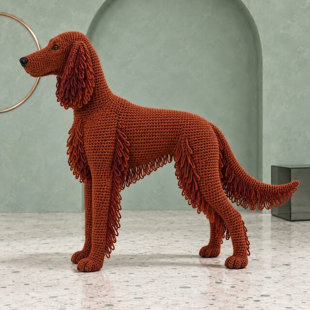 Irish Setter Crochet Pattern - Feathered Red Setter Amigurumi PDF - Image 2