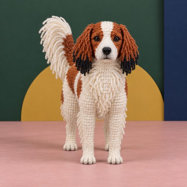 Kooikerhondje Crochet Pattern, Dutch Spaniel Amigurumi PDF, Digital Download