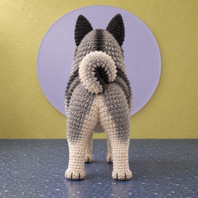 Norwegian Elkhound Crochet Pattern, Spitz Dog Amigurumi PDF, Digital Download - Image 3