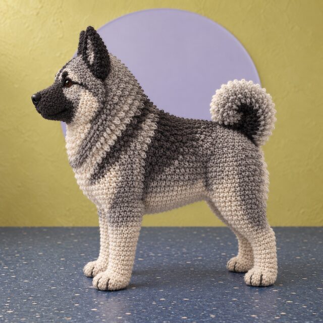 Norwegian Elkhound Crochet Pattern, Spitz Dog Amigurumi PDF, Digital Download - Image 2