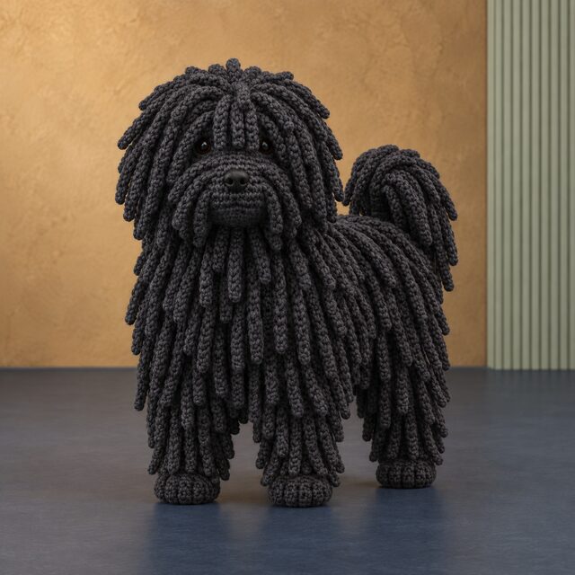 Puli Crochet Pattern, Corded Hungarian Sheepdog Amigurumi PDF, Digital Download