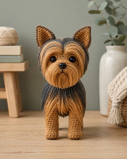 Yorkshire Terrier Crochet Pattern PDF, Yorkie Amigurumi Dog Pattern, Long Coat Crochet Dog, Digital Download
